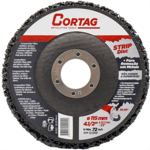 Disco Removedor/Polidor Strip Disc Cortag 115Mm - 62902 Disco Removedor/Polidor Strip Disc Cortag 115Mm - 62902