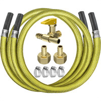 Kit De Instalacao Roco Para Fogao/Cooktop Com Registro Duplo + 2 Mangueira 1,0M - 2307/46