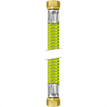 Mangueira Para Gas Malha Aco Roco 1/2'' Femea X 3/4'' Femea 30Cm Nbr14955