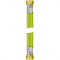 Mangueira Para Gas Malha Aco Roco 1/2'' Femea X 3/4'' Femea 40Cm Nbr14955