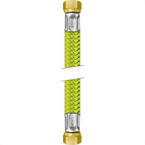 Mangueira Para Gas Malha Aco Roco 1/2'' Femea X 3/4'' Femea 40Cm Nbr14955