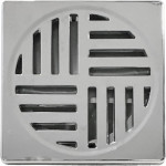Grelha Plastica Quadrada Cromada Com Fecho Automatico Estrela 10X10Cm - 2295
