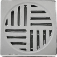 Grelha Plastica Quadrada Cromada Com Fecho Automatico Estrela 10X10Cm - 2295