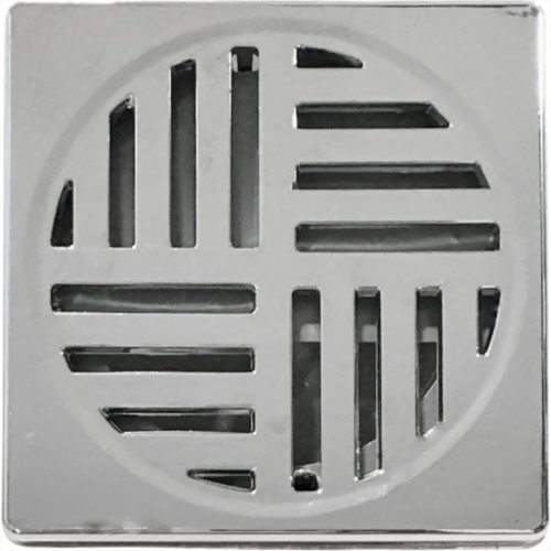 Grelha Plastica Quadrada Cromada Com Fecho Automatico Estrela 10X10Cm - 2295