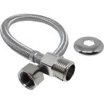 Engate Flexivel Malha Inox Alta Pressao Alpha 40Cm