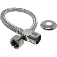 Engate Flexivel Malha Inox Alta Pressao Alpha 40Cm