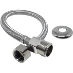 Engate Flexivel Malha Inox Alta Pressao Alpha 60Cm