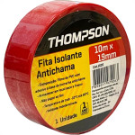 Fita Isolante Thompson 10M Vermelha - 1620 - Kit C/10 Pecas