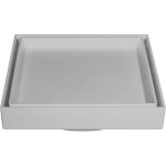 Ralo Invisivel Ss Lares 10X10Cm Cinza Claro