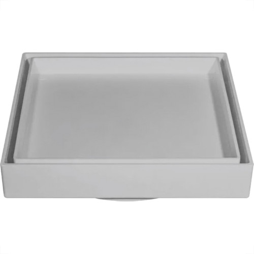 Ralo Invisivel Ss Lares 10X10Cm Cinza Claro