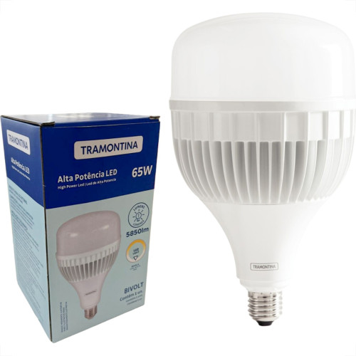 Lampada Led Alta Potencia Tramontina 65W. 4.000Lm Bivolt 6500K - E-27/E-40 - 58025072