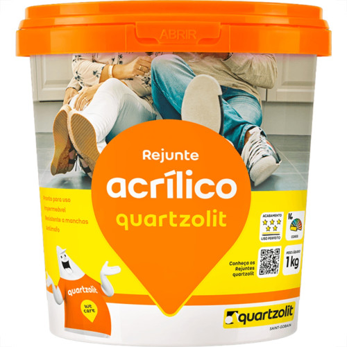 Rejunte Acrilico Quartzolit Marrom Cafe 1Kg Rejunte Acrilico Quartzolit Marrom Cafe 1Kg