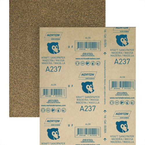 Lixa Madeira Norton 80 - Kit C/50 Folhas