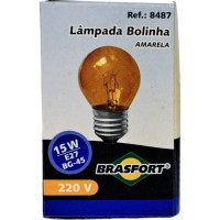 Lampada Colorida Brasfort 15Wx220V. Amarela - Kit C/21 Pecas