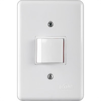 Conjunto Ilumi Stylus Branco Com Placa 1 Intermediario 10A. - 2032