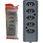 Tomada Barra Interneed 2 Polos +Terra Cinza 20A. Quintupla