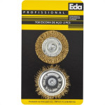 Escova De Aco Circular Eda Jogo Com 2 Pecas Com Haste - 7Gk