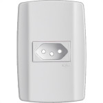 Conjunto Ilumi Slim Branco Com Placa 1 Tomada 2P+T. 10A. - 80150