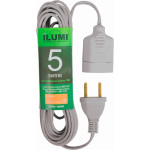 Extensao Ilumi Cordao Prolongador Paralelo 2 Polos 0,75Mm Cinza - 5M - 16813