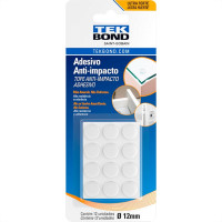 Anti Impacto Adesivo Tekbond Redondo 12Mm Com 12 Pecas