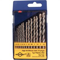 Broca Aco Rapido Jg Brasfort 1,50 A 6,5Mm Com 13 Pecas - 7519