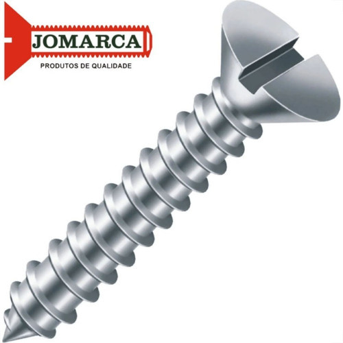 Parafuso Auto Atarraxante Chata Fenda Jomarca 4,8 X 45Mm - Kit C/2 Centos