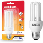Lampada Compacta Ourolux 3U 15X220V. 6400K.
