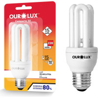 Lampada Compacta Ourolux 3U 15X220V. 6400K.