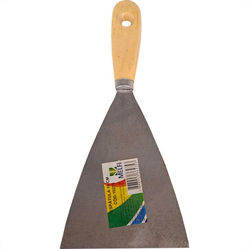 Espatula Melfi Aco Cabo Madeira 10Cm - 10215 - Kit C/12 Pecas