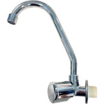 Torneira Bica Movel Pia Parede Metal Unifix - C-40 Styllo - 1156 Cromada