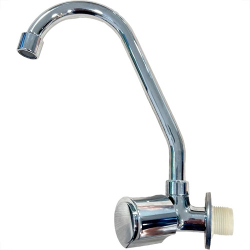 Torneira Bica Movel Pia Parede Metal Unifix - C-40 Styllo - 1156 Cromada