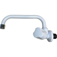 Torneira Bica Movel Pia Parede Abs Viqua Foz Horizontal - C-40 Branca