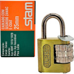 Cadeado Stam Com Segredo 25 Mm