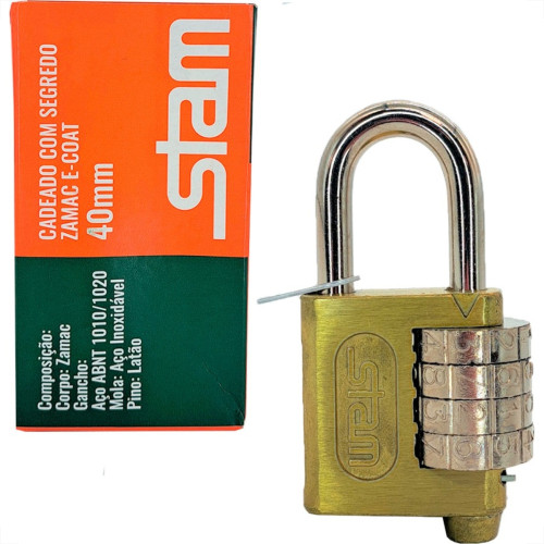 Cadeado Stam Com Segredo 40 Mm