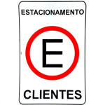Placa Look 20X30Cm (Estacionamento Para Clientes) - Kit C/5 Pecas