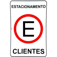 Placa Look 20X30Cm (Estacionamento Para Clientes) - Kit C/5 Pecas