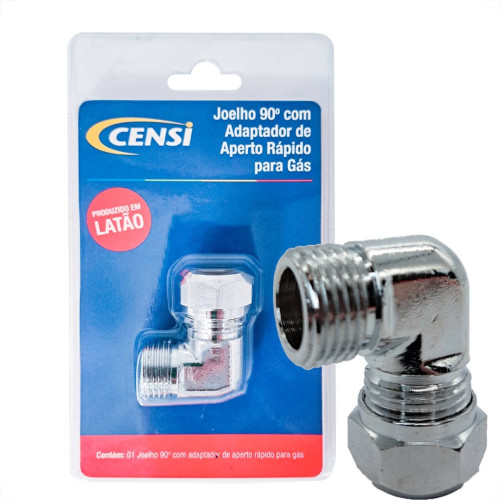 Acessorio Para Gas Censi Joelho 90º X1/2'' Adaptador De Aperto Rapido - 7541