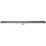Ralo Linear Com Grelha Inox Luxo Estrela Com Sifao Removivel 5X100Cm