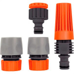 Esguicho Bico Reto Tramontina Engate Rapido + Engate Rosqueado Conjunto Com 4 Pecas - 78580/610