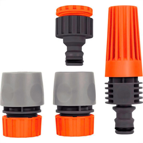 Esguicho Bico Reto Tramontina Engate Rapido + Engate Rosqueado Conjunto Com 4 Pecas - 78580/610