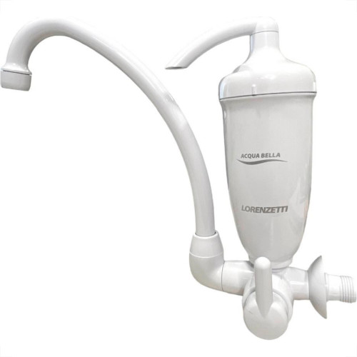 Torneira Bica Movel Filtro Abs Parede Lorenzetti Acquabella Branca