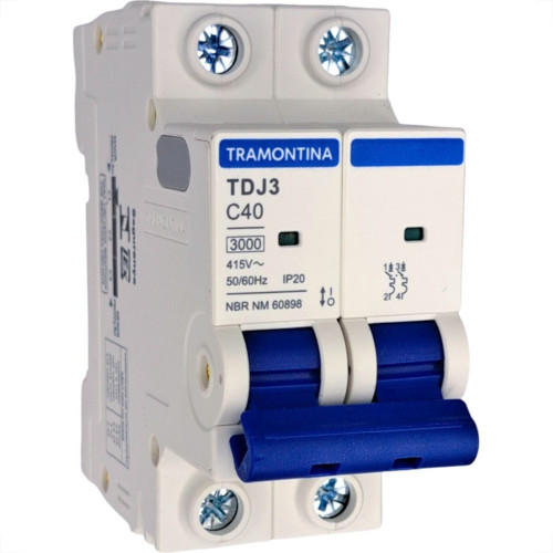 Disjuntor Tramontina ''Din'' Bipolar 40A. C