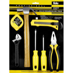 Kit Ferramenta Eda 07 Pecas - Alicate - Martelo - Chave Fenda - Chave Phillips - Chave Inglesa - Estilete - Trena - 9Yb