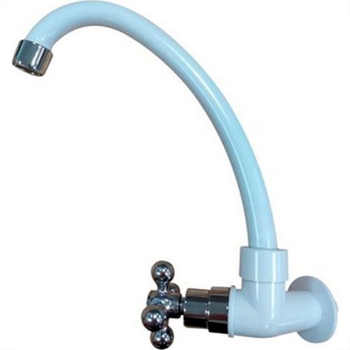 Torneira Bica Movel Pia Parede Abs Metrox 2060 - W-33 - 1/4 Volta Branca