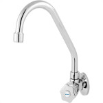 Torneira Bica Movel Pia Parede Metal Metrox 2060 - C-50 Lite - 1/4 Volta Cromada