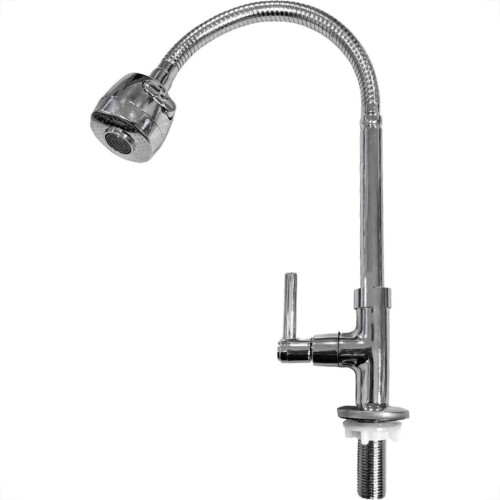 Torneira Gourmet Flex Mesa Bica Movel Metal Metrox Cromada - C-72 - 1/4 Volta