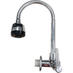 Torneira Gourmet Flex Parede Bica Movel Metal Metrox Cromada - C-60 - 1/4 Volta