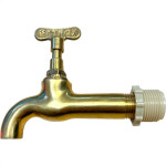 Torneira Tanque Metal Metrox 1126 - 1/2'' Amarela