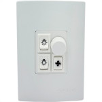 Controle Para Ventilador Qualitronix Embutir Ventilador E Lampada Bivolt 2 Lampadas Qv372