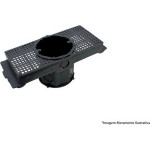 Suporte Laje Emave Com Caixa 25Cm Piso Preto - Kit C/10 Pecas